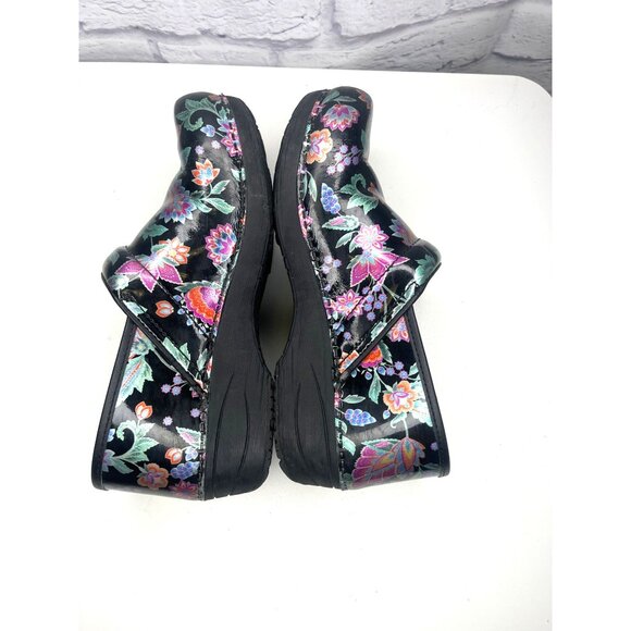 Dansko Paisley Floral Clogs Slip On Shoes Ladies 40 Nurse Professional Medical - Picture 5 of 13
